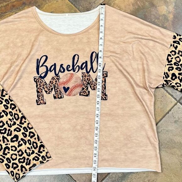 Baseball Mom Animal Print Sweatshirt 5XL - Picture 6 of 8
